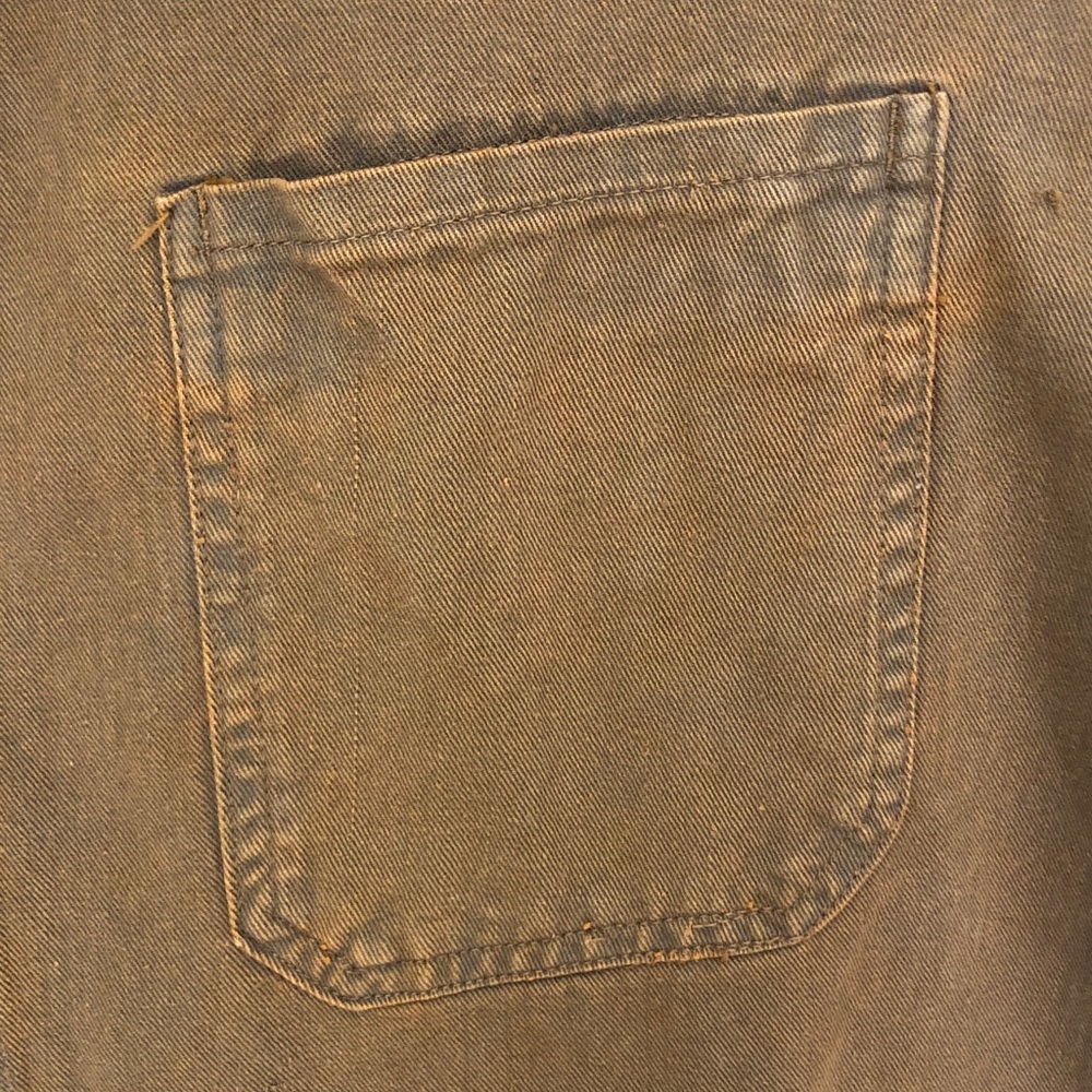 Vintage Unbranded Men's Military Brown Workwear Chore Jacket - Picture 7 of 9